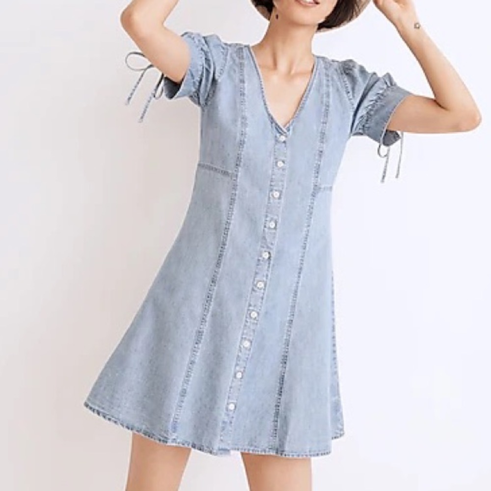 Madewell Tencel Denim Mini Button Front Dress 💙